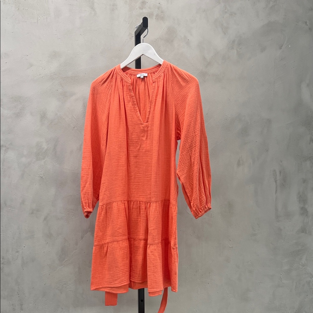 Orange Long-Sleeve Dress